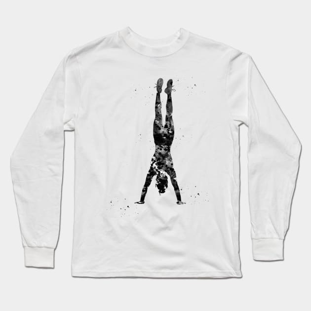 Handstand Long Sleeve T-Shirt by erzebeth